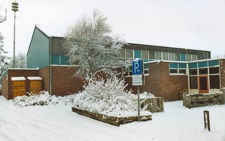 Besneeuwde gymzaal