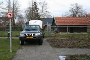 Auto met hertenaanhanger