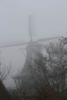 molen in de mist