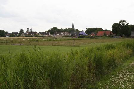 nieuwbouw Zwama in de oostelijke skyline van Noordhorn