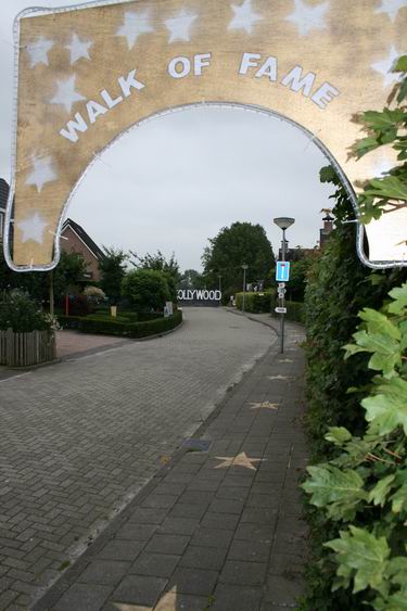 Walk of fame in een deel van de Esdoornstraat