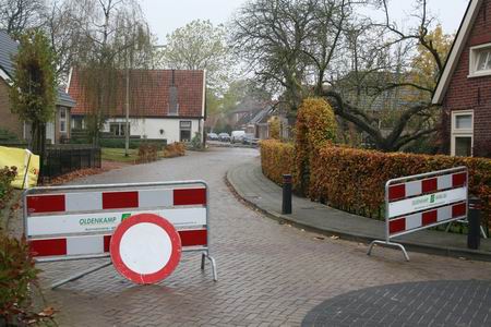 Stremming Moeshorn, de straat ligt er inmiddels helemaal uit. 
