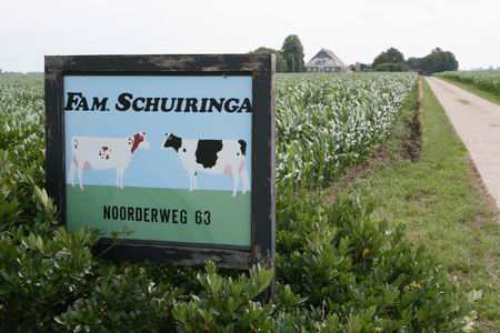 Het huidige bedrijf van de familie Schuiringa aan de Noorderweg, aan de noordkant van Noordhorn.