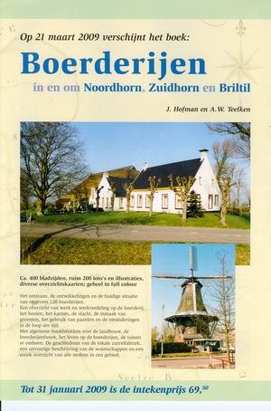 De Historische Kring verspreidt een fraaie folder over het genoemde Boerderijenboek.