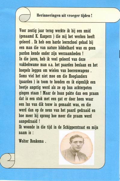 Bijdrage van Wolter Renkema, 76 jaar, oud-Noordhorner