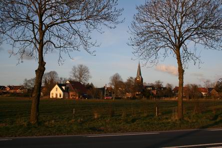 Noordhorn nu, gezien vanuit het westen, waar de slag in 1581 plaatsvond  