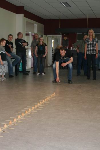 Sander Homan aan de kogel, kritisch ontspannen gadegeslagen door clubgenoten  