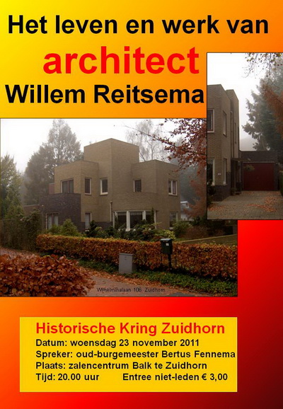 affiche lezing architect Reitsema