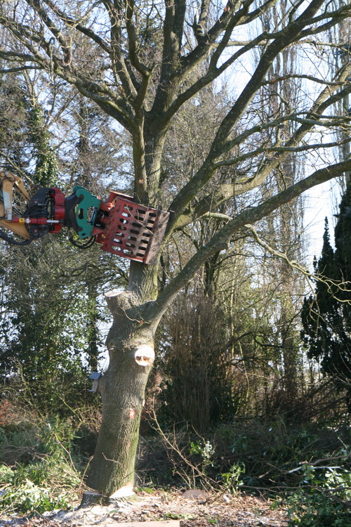 .... en daar gaat ie! Boom om! 