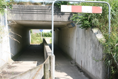 En zo ziet de tunnel er aan de kanaalbochtverruimingskant uit.... Het pad er naar toe kan ook wel een oppepper gebruiken.....
