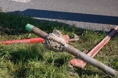 Hier is de vergroter gekoppeld aan de boorbuis