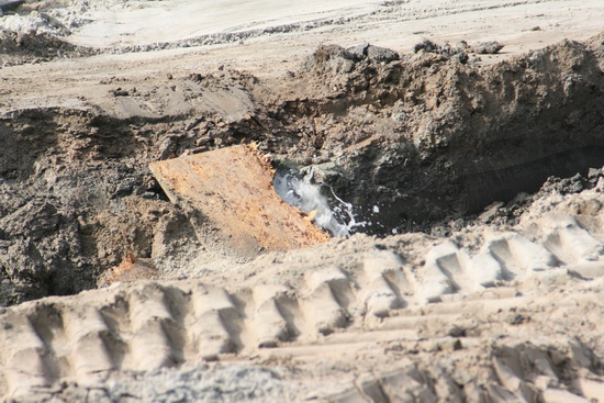 De plek van het lek.... Maar "Alles sal reg kom" zei Paul Kruger ooit, en zo is 't!