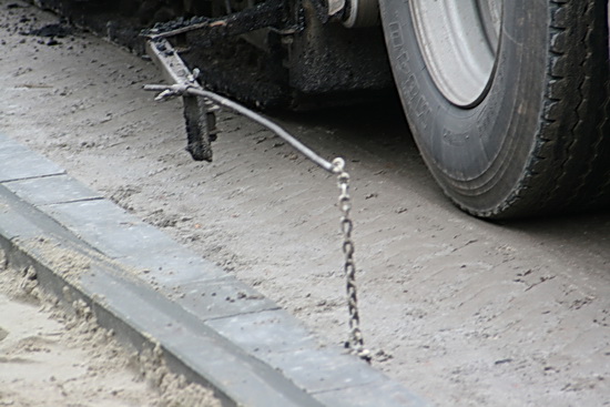 Dit is dat stangetje met de richtketting langs de kant...  Simpel richtsnoer (zouden meer mensen in het leven 'moeten' hebben....)