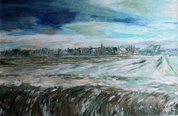 Oostzijde Noordhorn in de winter