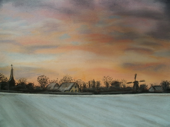 Landschap in pastel